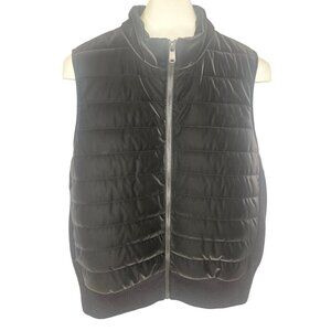Athleta Hanover Hybrid Vest Puffer Jacket Black Size 2X Ladies